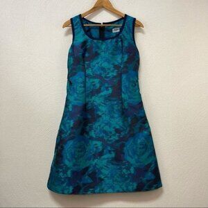 'Devil May Wear' Blue & Green Sleeveless Dress Sz Large